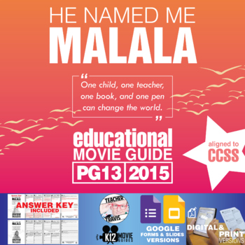 Preview of He Named Me Malala Movie Guide | Questions | Worksheet | Google (PG13 - 2015)