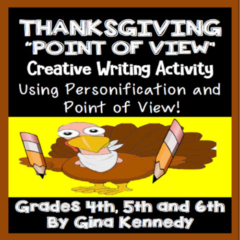 Preview of Thanksgiving Writing Activity, Students Write from Several Points of View