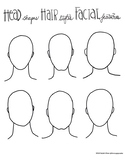 Head Shapes and Hairstyles Worksheet