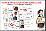 MY BODY - Head and Face ESL Vocabulary Flashcards //  with