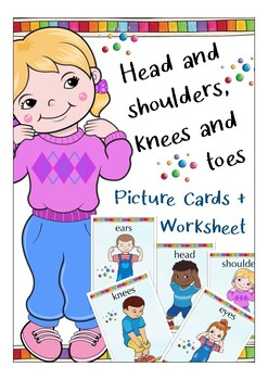 Preview of Head and shoulders, knees and toes English song for primary kids  body parts