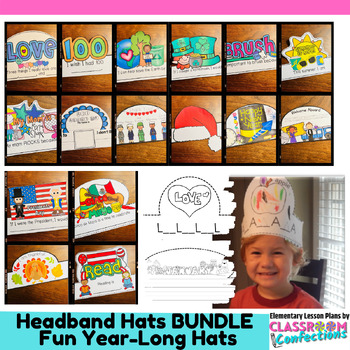 Headband Hats for an ENTIRE YEAR by Elementary Lesson Plans | TpT