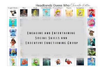 Preview of Headbandz Character Edition: Social Skills and Executive Functioning Group
