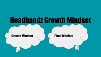 Preview of Headbandz Growth Mindset Vocabulary Cards