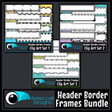 Page Header Border Frames Clip Art Bundle