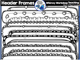 Header Frames Clip Art - Whimsy Workshop Teaching