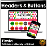 Editable Headers and Buttons for Classroom Website Google 