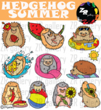 Headgehog Summer Clipart_ZRgallery