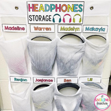 Headphones Storage Sign and Labels