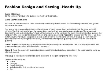 Preview of Heads Up- Fashion Design and Sewing