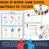 Heads Up Review Vocabulary Game School Materials ESL