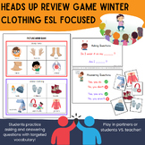 Heads Up Review Vocabulary Game Winter Clothing and Body P