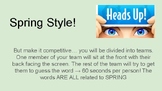 Heads Up Spring Break Style PPT Game