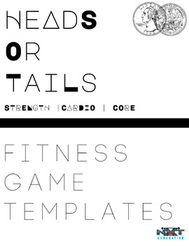 Preview of Heads or Tails Fitness Game - FREEBIE (Easel Activity with Audio Guidance)