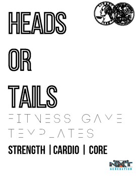Preview of Heads or Tails Fun with Fitness Game (5 templates included)