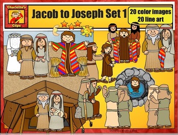 Preview of Jacob to Joseph: Bible Series Set 1 by Charlotte's Clips