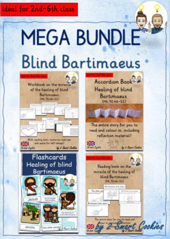 Preview of Healing of Blind Bartimaeus Jesus heals the Blind Man GROWING Bundle Religion BE