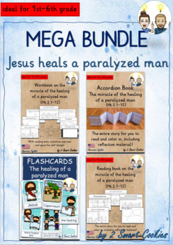 Preview of Healing of a Paralyzed Man GROWING Bundle Bible Jesus Paralytic Religion (AmE)