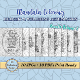 Health Affirmation Mandala Coloring Pages Bundle - Volume2