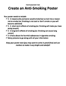 Preview of Health: Anti-Smoking Poster Task