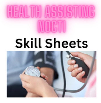 Preview of Health Assisting NOCTI performance skills checklists