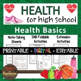 Health Basics - Interactive Note-Taking Materials