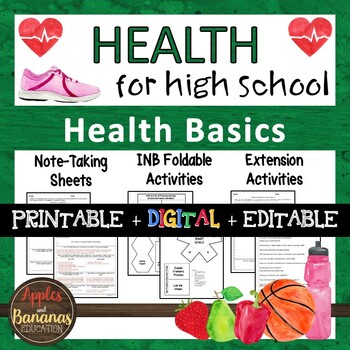 Preview of Health Basics - Interactive Note-Taking Materials