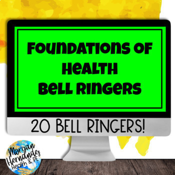 Preview of Health Bell Ringers | FREEBIE | Foundations of Health