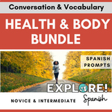 Health & Body Parts EDITABLE Spanish Vocab & Convers Bundl