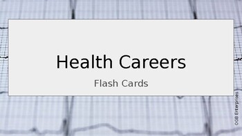 Preview of Health Careers Vocabulary Interactive Flash Cards