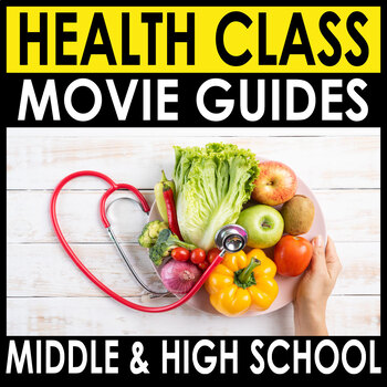 Preview of Health Class 10 Movie Guide Bundle + Answers Included - Sub Plans (30% OFF)