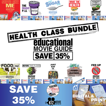 Preview of Health Class Movie Bundle | 10 Movie Guides | SAVE 35% | +1 Bonus Movie Guide