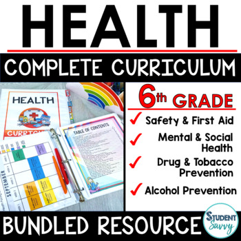 Preview of Health Curriculum Middle School Health Mental Health Awareness Habits Activities