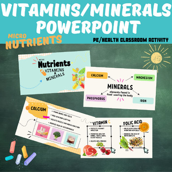 Preview of Healthy Eating: Nutrition (Micro) Nutrients Vitamins and Minerals POWERPOINT