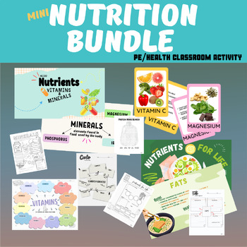 Preview of Health Education: Nutrition Mini BUNDLE