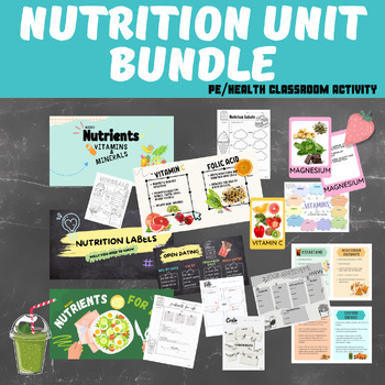 Preview of Health Education Nutrition: NUTRITION UNIT BUNDLE