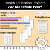 Health Education - Projects For Every Unit! No Planning, No Prep!