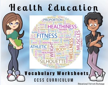 Preview of Health Education Vocabulary Worksheets