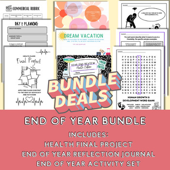 Preview of High School Health End of the Year Bundle