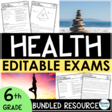 Health Exams Bundle | Health Tests Assessments Quiz Review