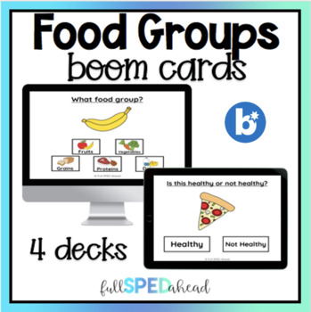 Preview of Healthy & Unhealthy Foods Sort Science Health Boom™ Cards Activity Centers
