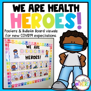 Preview of Covid 19 Safety Posters // Health Heroes // Social Distance