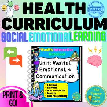 Preview of Health Curriculum Unit Bundle- Social Emotional Learning Middle & High School