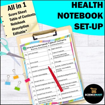 Preview of Health Interactive Notebook Set-Up | Social Emotional Learning