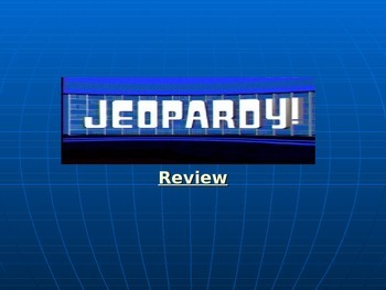 Preview of Health Jeopardy Review Game