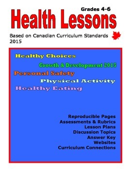 Preview of Health Lessons Grade 4-6