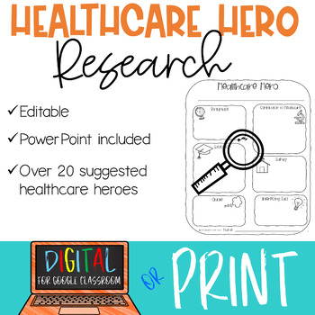 Preview of Health Occupations-Healthcare Hero Research