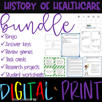 Preview of Health Occupations History of Healthcare Bundle
