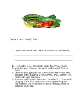 Preview of Create a Heart Healthy Diet