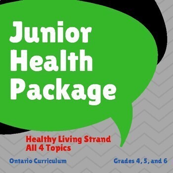 Preview of Health - Ontario Healthy Living Junior Bundle - Grades 4, 5, and 6
